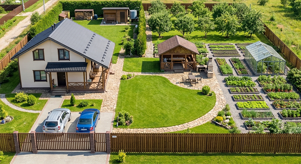 Планировка участка 10 соток